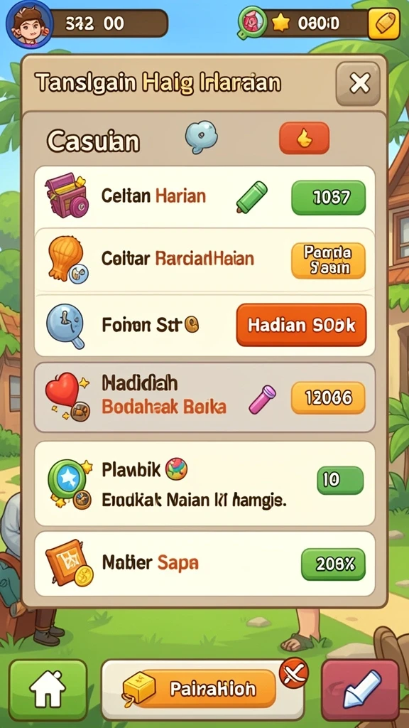 Screenshot dari momen penting dalam game saat menyelesaikan misi.