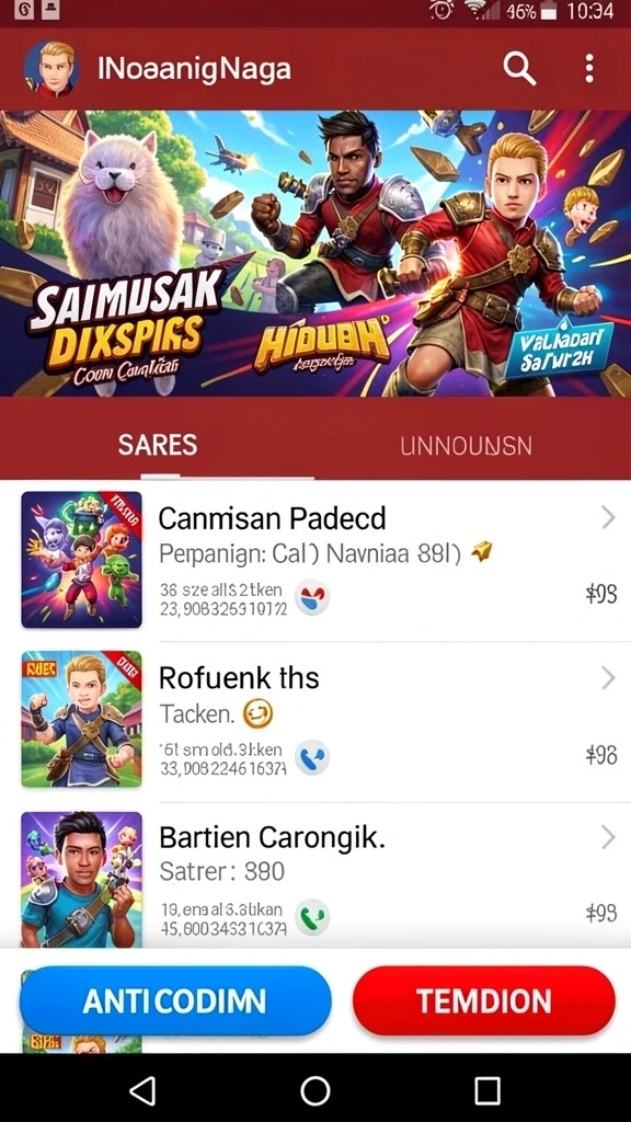 Tampilan menarik dari permainan paling populer.