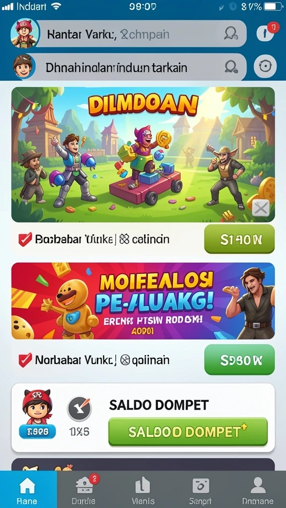 Screenshot menampilkan berbagai pilihan mesin slot yang tersedia.