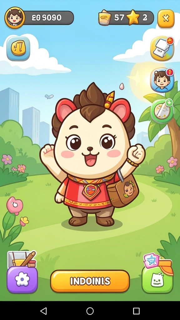 Tangkapan layar dengan teman-teman saya berkompetisi di mode multiplayer.