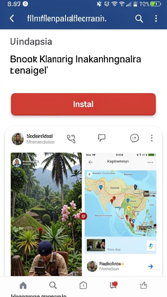 Antarmuka sosial untuk interaksi antar pengguna.