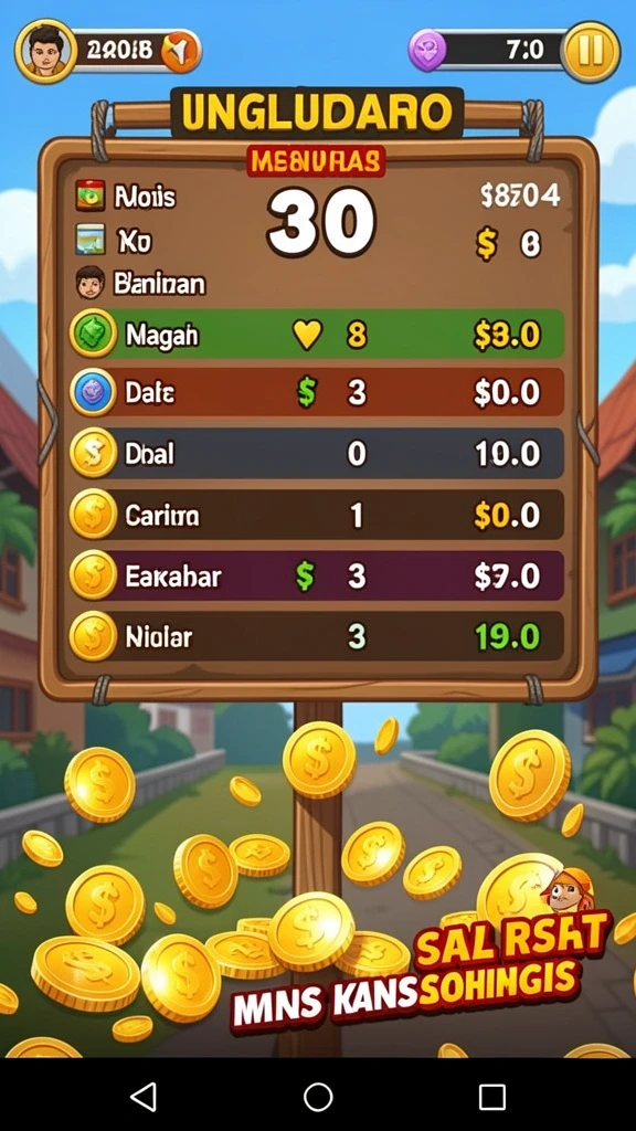 Tangkapan layar menampilkan gameplay dinamis GEMS365.