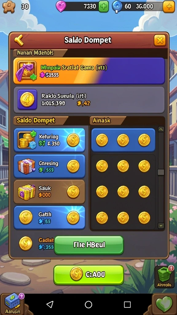 Screenshots menunjukkan berbagai tema slot yang tersedia.