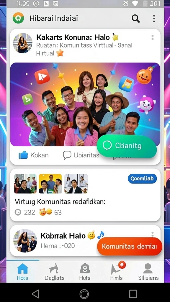 Tampilan utama OLX128 yang intuitif dan menarik.