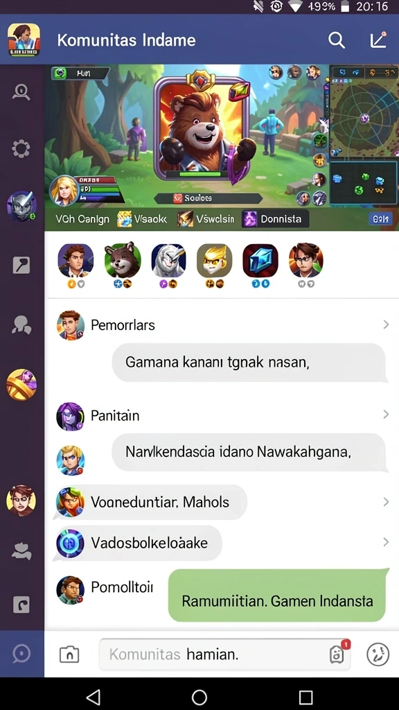 Antarmuka mudah digunakan untuk semua pemain.