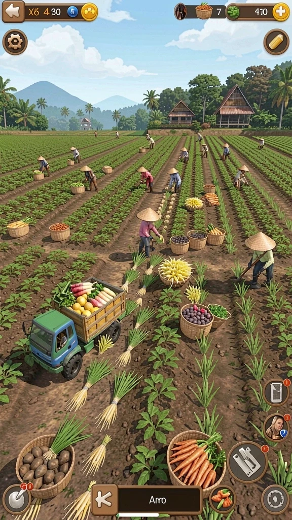 Tampilan awal game dengan karakter yang menarik.