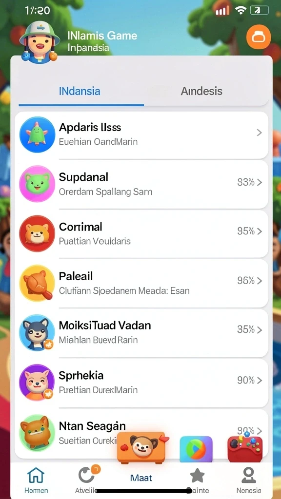 Tampilan menu utama yang menarik dan intuitif.
