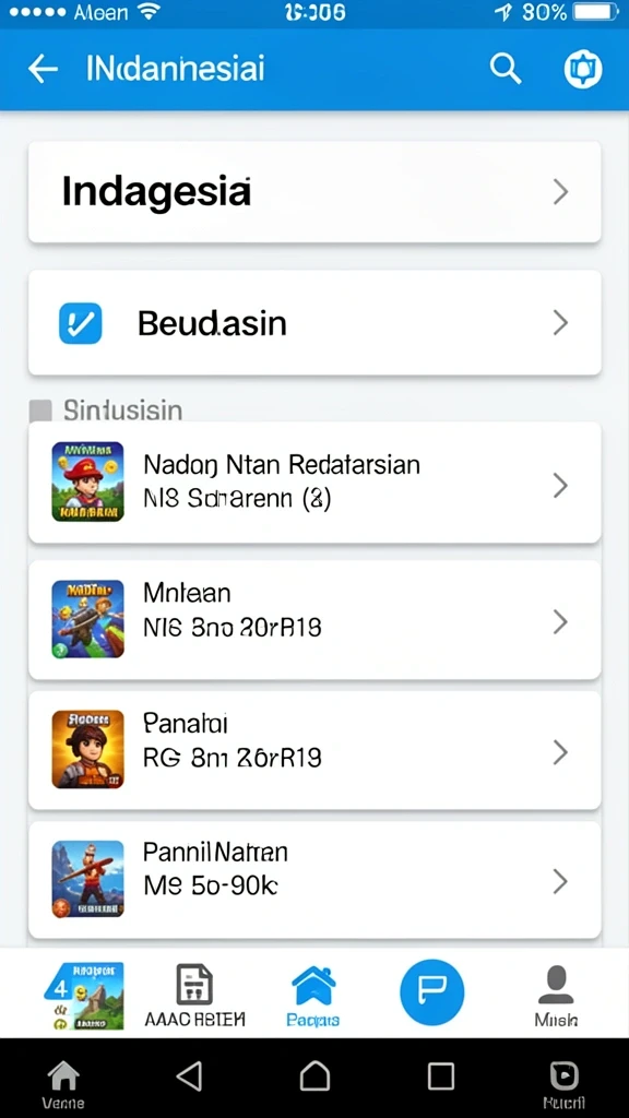 Tampilan permainan yang menarik dan interaktif.