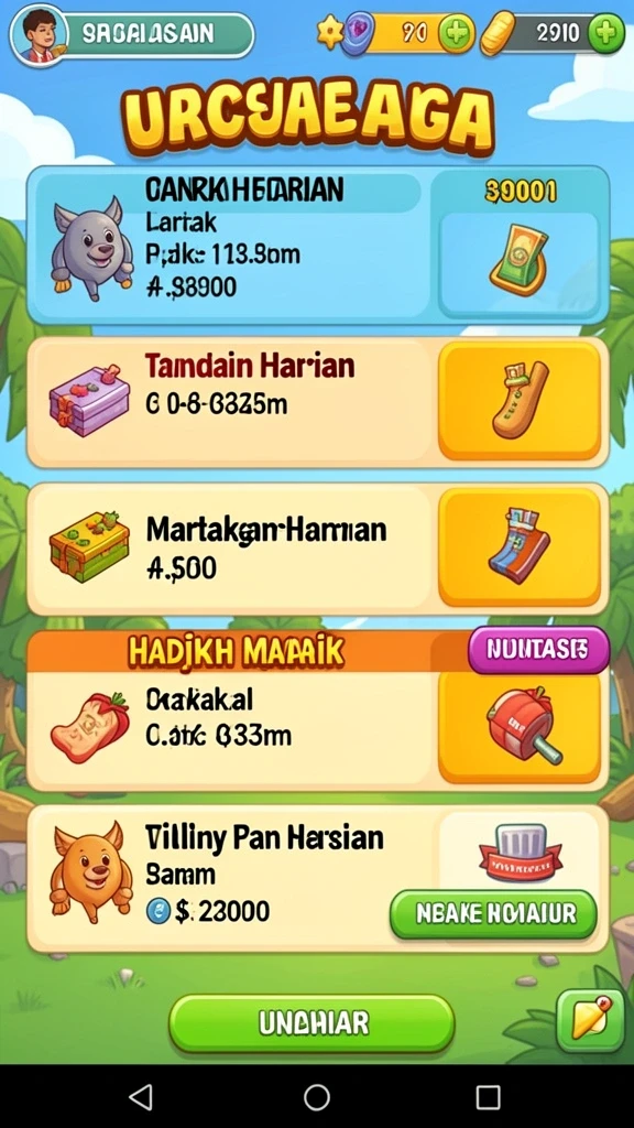 Fitur leaderboard untuk kompetisi antar pemain.