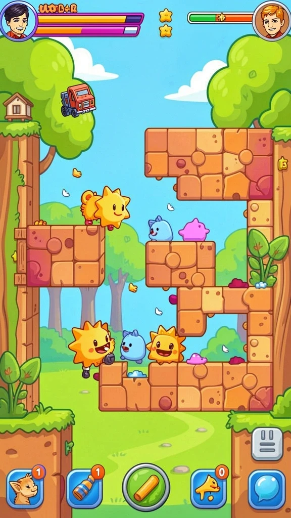 Screenshot memperlihatkan level menantang yang baru ditambahkan.