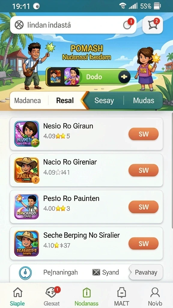 Mode multiplayer yang memungkinkan bermain bersama teman.