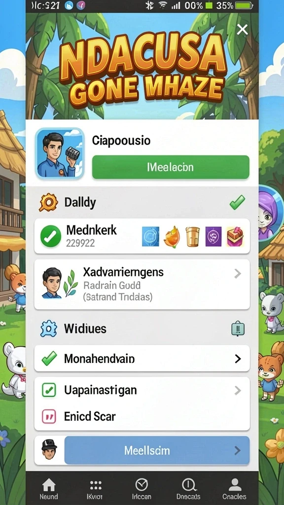 Menu utama yang intuitif dan menarik.