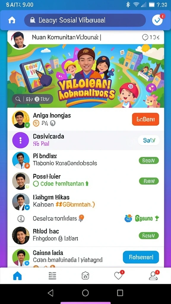 Fitur interaksi sosial yang mempermudah bermain bersama teman.